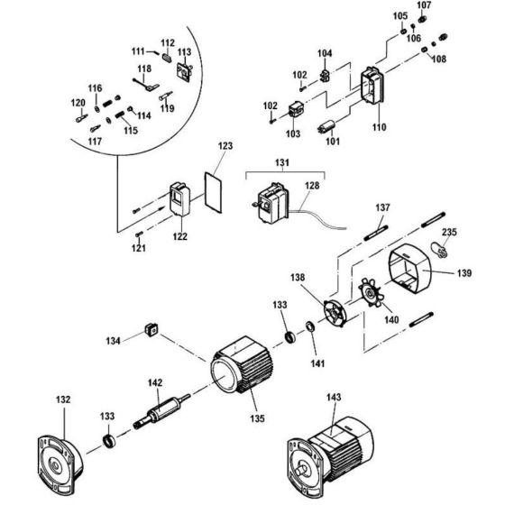 Main Assembly for DeWalt DW739