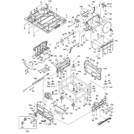 Panel Assembly for DeWalt DW745