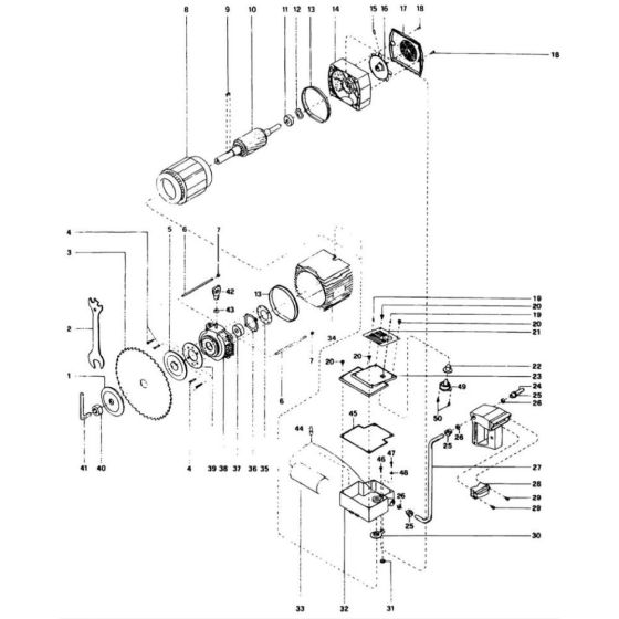 Main Assembly for DeWalt DW8103
