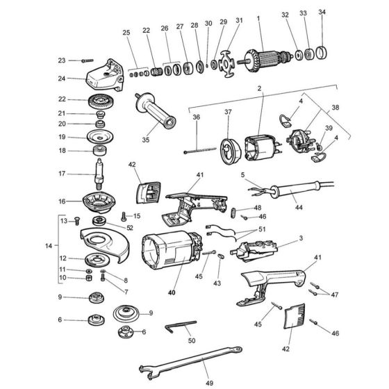 Main Assembly for DeWalt DW852