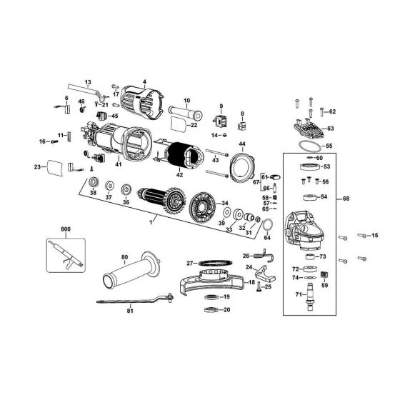 DeWalt DWE4001 Main Assembly