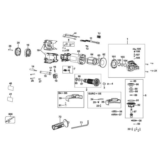 Main Assembly for DeWalt DWE4204