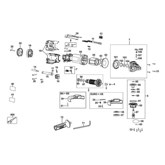 Main Assembly for DeWalt DWE4214