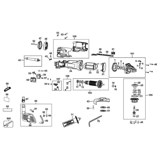 Main Assembly for DeWalt DWE46105