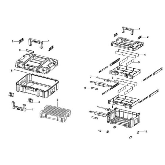 DeWalt DWST1-70702 Main Assembly