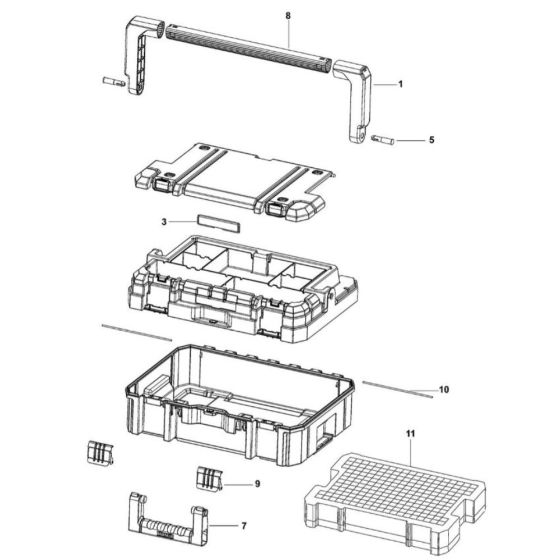 Main Assembly for DeWalt Workbox