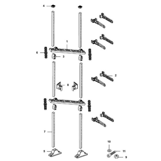 DeWalt DWST1-75694 Rack Assembly