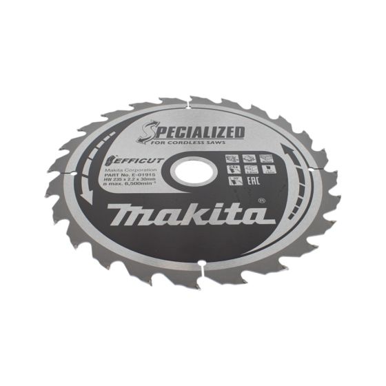 Efficut T.C.T 235 x 30mm 24T Circular Saw Blade for Makita Circular Saws - E-01915