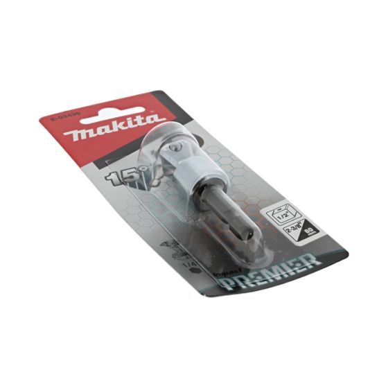 Makita Impact Premier Tilt Socket Adapter 50mm, 1/2" – 1/4" - E-03436