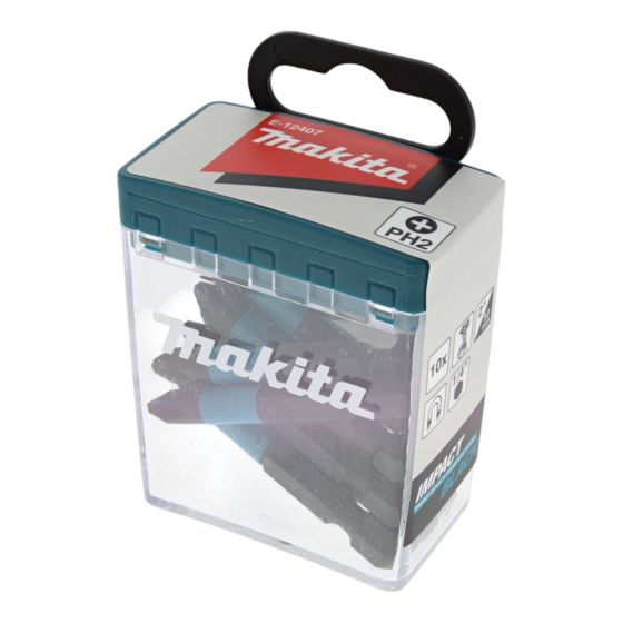 Impact Black Set PH2 / 50mm / 10 Pack for Makita - OEM No. E-12407