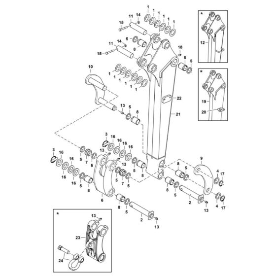 Arm Assembly for BobCat E08
