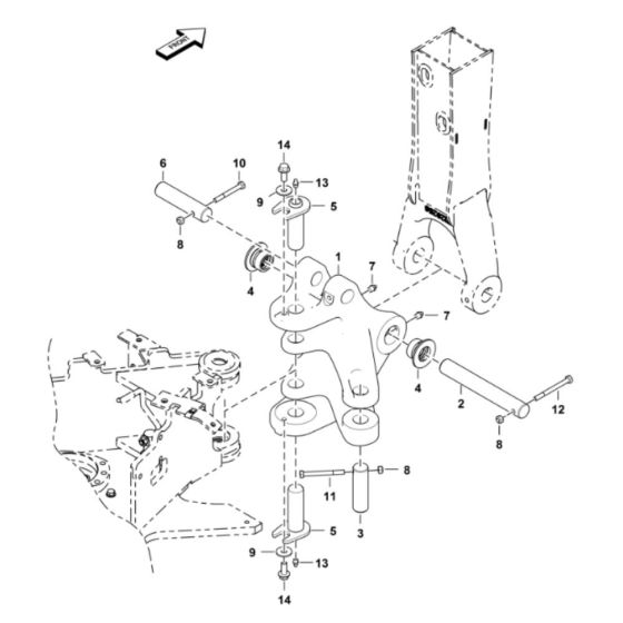 Boom Swing Frame for BobCat E10