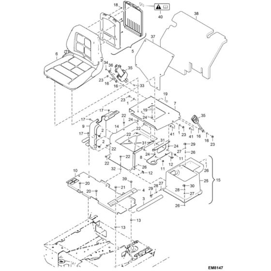 Operator Seat for BobCat E14