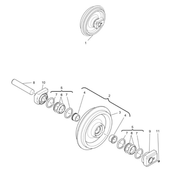 Idler Assembly for BobCat E16