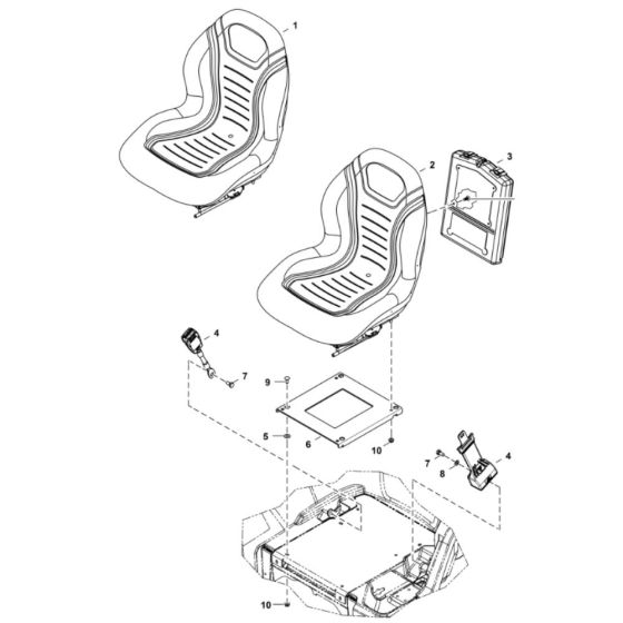 Vinyl Seat for BobCat E17Z