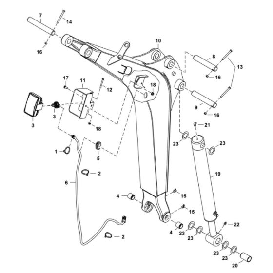Boom Assembly for BobCat E17Z