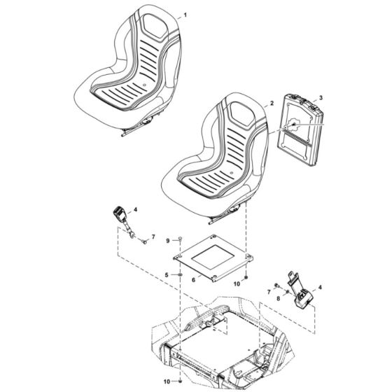 Vinyl Black Seat for BobCat E19