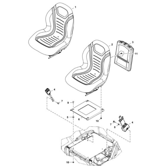 Vinyl Seat for BobCat E19
