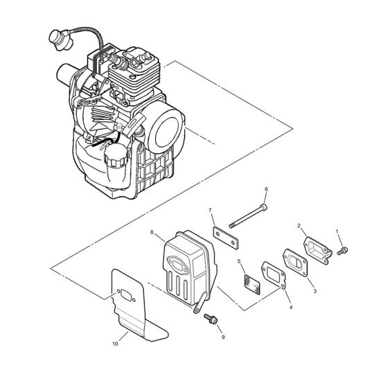 Muffler for ECHO EA-410