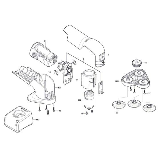Sander Assembly for Bosch