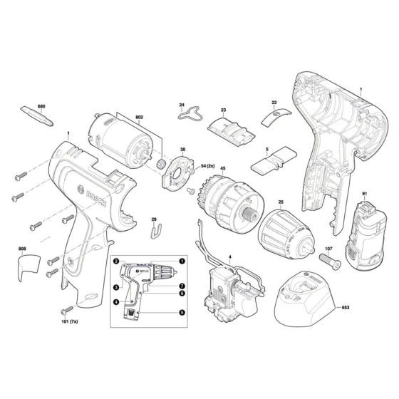 Cordless Drill Assembly