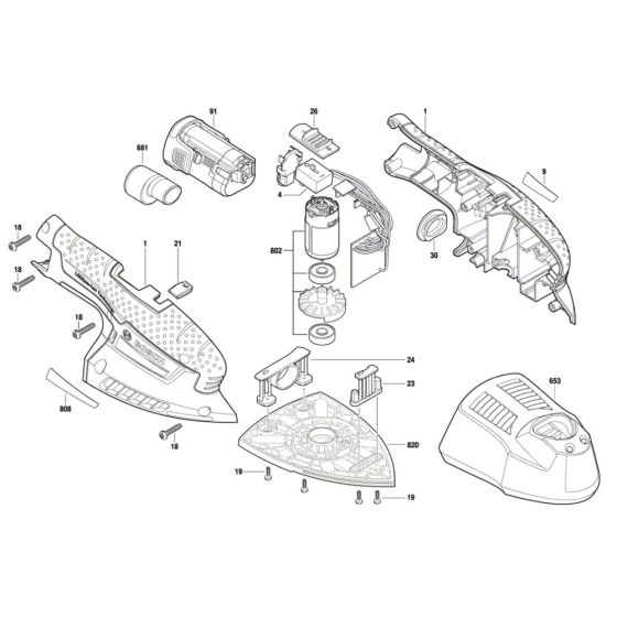 Bosch EasySander 12 Assembly