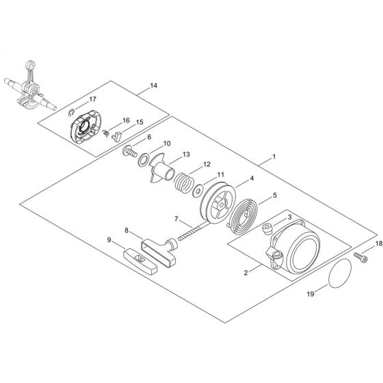 Recoil Starter for Shindaiwa EB770