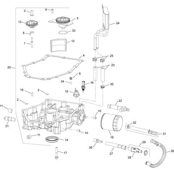 Lubrication for Kohler ECV870