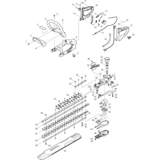 Cutter & Handle for Makita EH6000W
