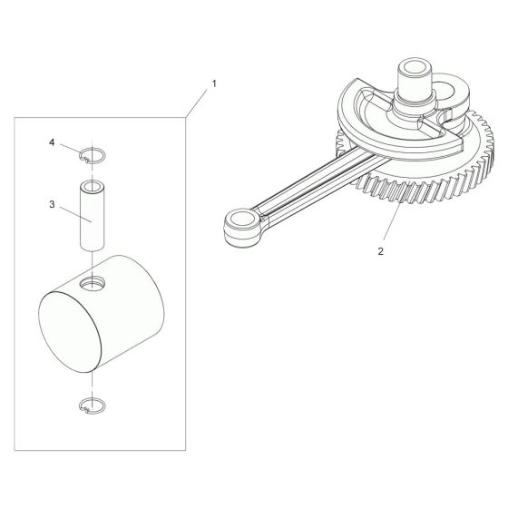 Crank Gear Assembly for Wacker