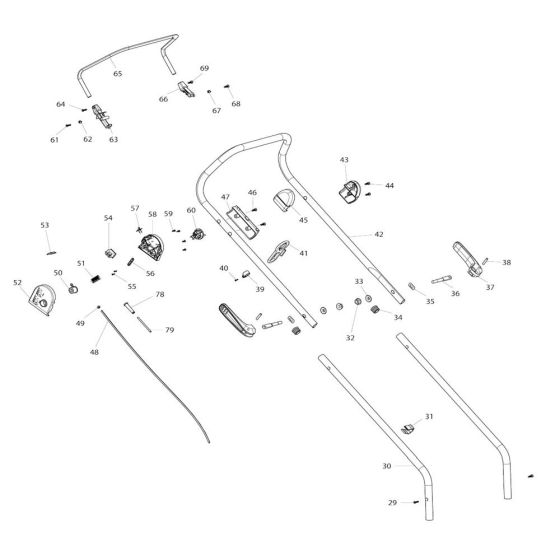 Handle Assembly for Makita ELM3311