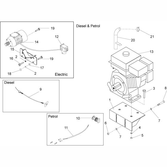 Engine & Drive Kit for Belle Mixer