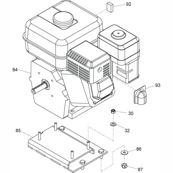 Engine Assembly for Floor Saw