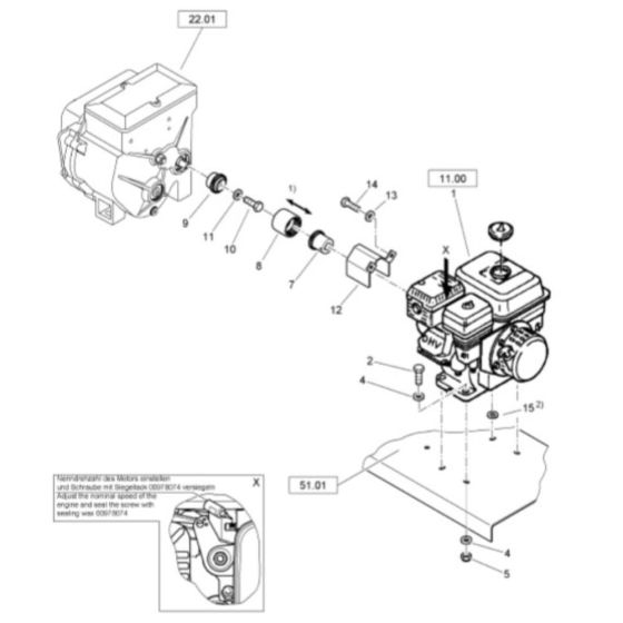 Engine Unit for Bomag BW 55E