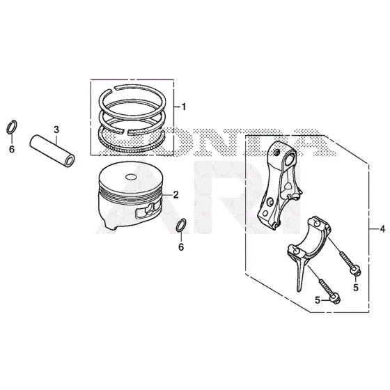 Conrod and Piston for Honda EU22i
