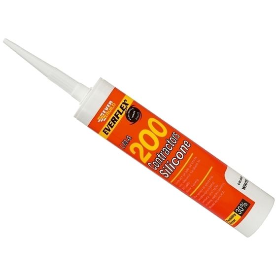 Contractors Silicone Sealant 295ml Translucent 200 by Everbuild - 200TR