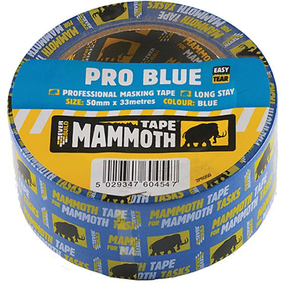 Pro Blue Masking Tape 50mm x 33m by Everbuild - 2PRO50