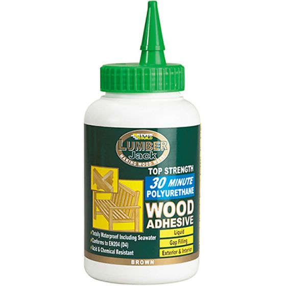 30min Polyure Wood Adhesive Liquid 750g by Everbuild - 30MINPU7