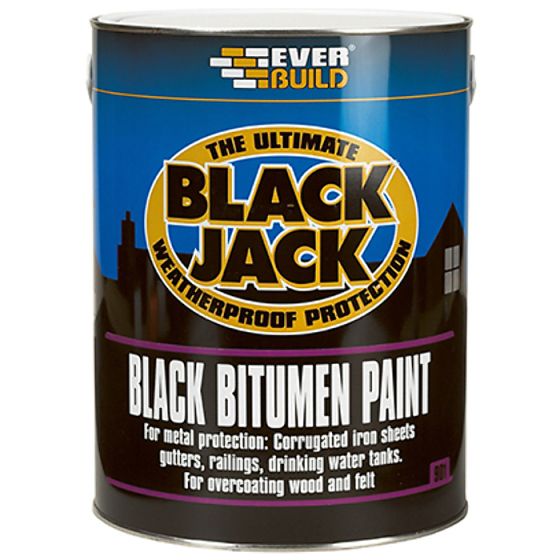 Black Jack Bitumen Paint 5 Litre by Everbuild - 90105