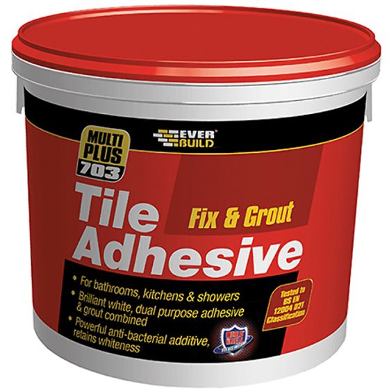Fix & Grout Tile Adhesive 2.5 Litre by Everbuild - FIX02