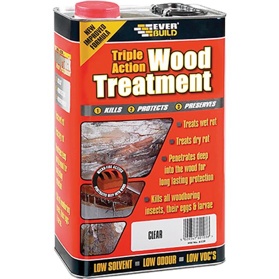Triple Action Wood Treatment 5 Litre by Everbuild - LJUN05