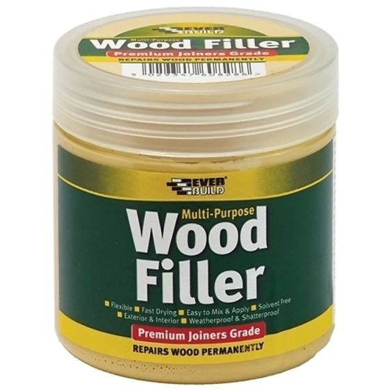Multi-Purpose Premium Joiners Grade Wood Filler Medium Stainable 250ml by Everbuild - MPWOODMED2
