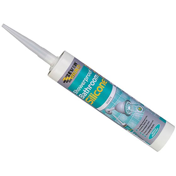 Showerproof Bathroom Silicone Translucent 300ml by Everbuild - SHOWTR