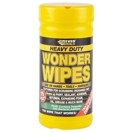 Heavy-Duty Wonder Wipes Tub of 75 by Everbuild - WIPEHD75