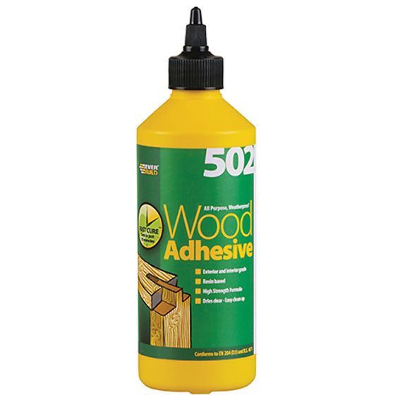 502 All Purpose Weatherproof Wood Adhesive 500ml by Everbuild - WOOD05