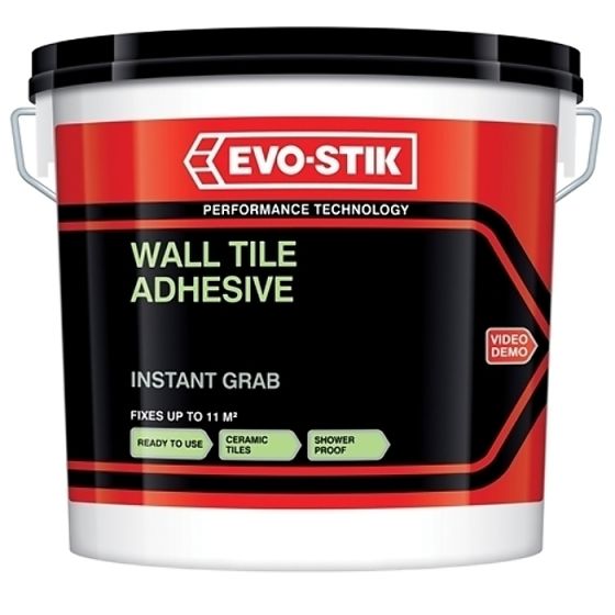 Instant Grab Wall Tile Adhesive 5 Litre by Evo-Stik - 30812628
