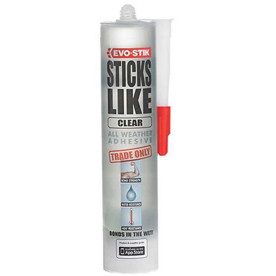 Sticks Like All Weather Adhesive Clear 290ml by Evo-Stik - 30813042
