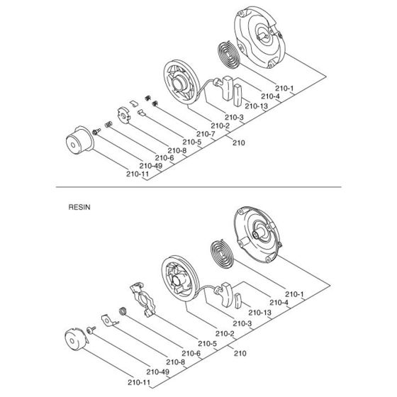Recoil Starter for EX27 Engines