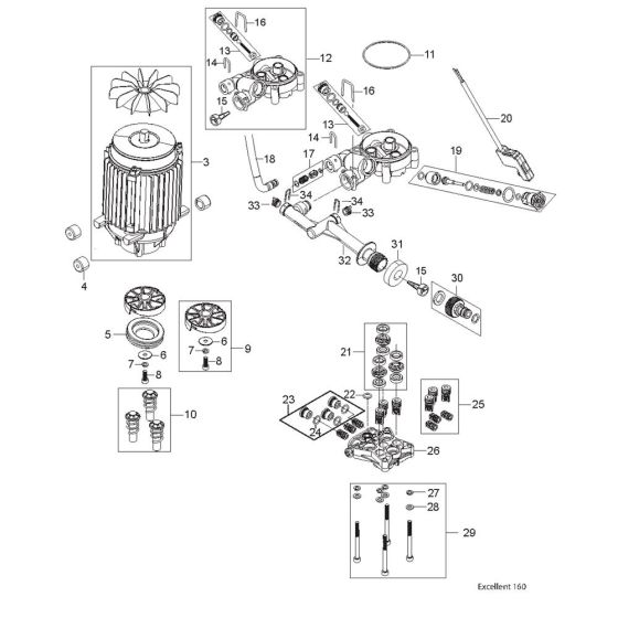 Motor Pump Assembly for Nilfisk