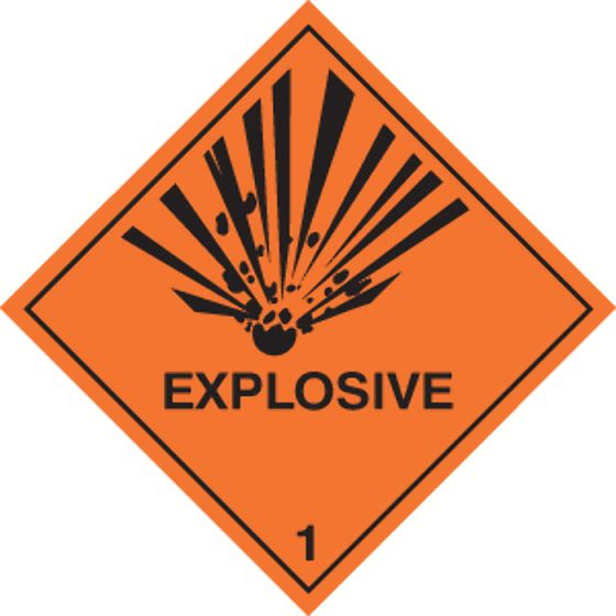 Explosive Hazard Label
